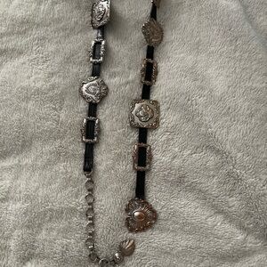 Brighton Concho medallion belt 1993 Women’s black silver